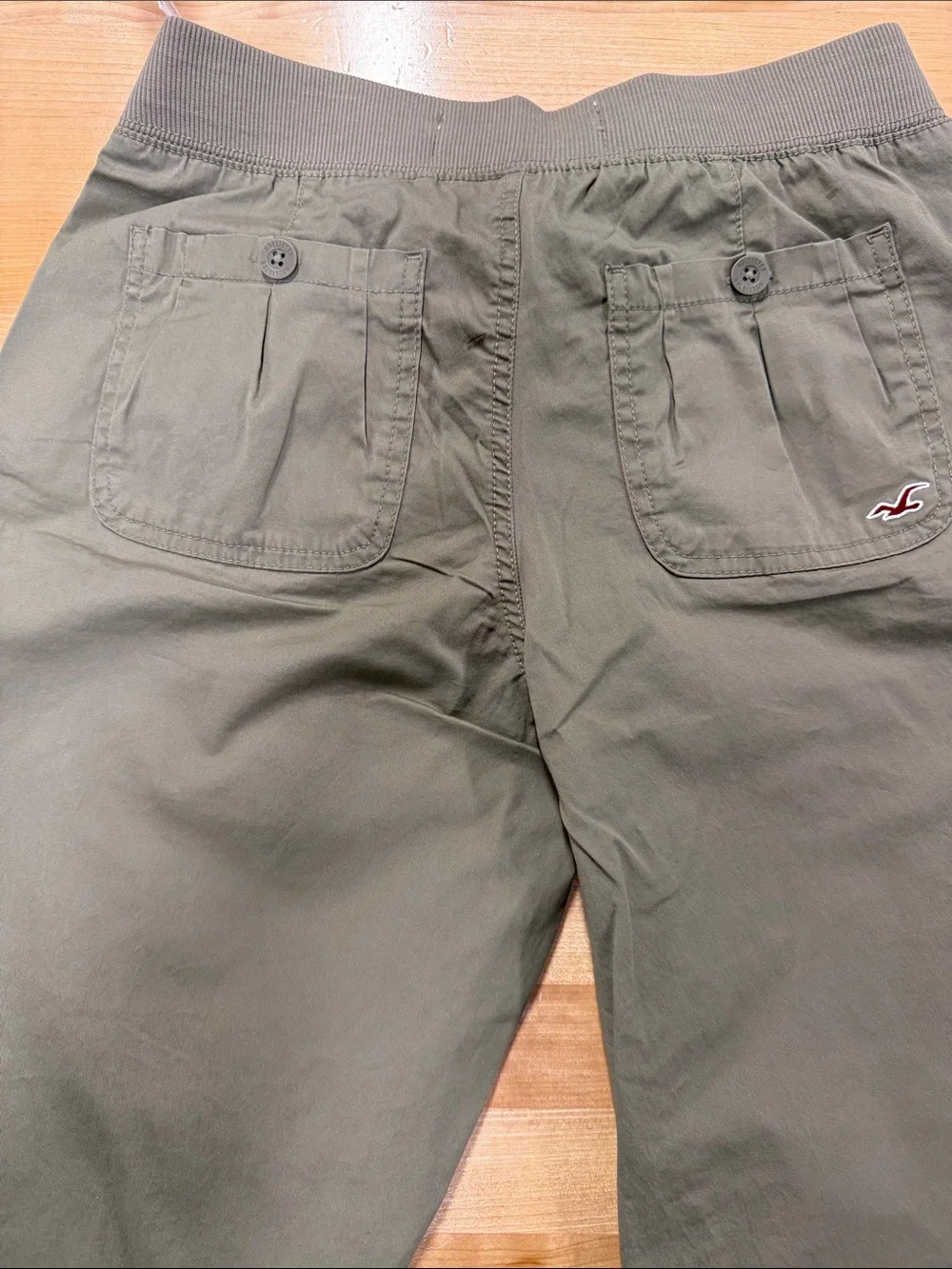Hollister Olive Drawstring Waist Joggers